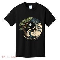 Yin Yang Tree Of Life On Buddhist Bonsai Tree Kids T-Shirt thumb 0