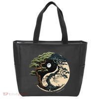 Yin Yang Tree Of Life On Buddhist Bonsai Tree Tote Bag thumb 0