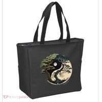 Yin Yang Tree Of Life On Buddhist Bonsai Tree Tote Bag thumb 2