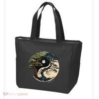 Yin Yang Tree Of Life On Buddhist Bonsai Tree Tote Bag thumb 3