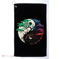 Yin Yang Tree Of Life Golf Towel thumb 0