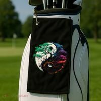 Yin Yang Tree Of Life Golf Towel thumb 2