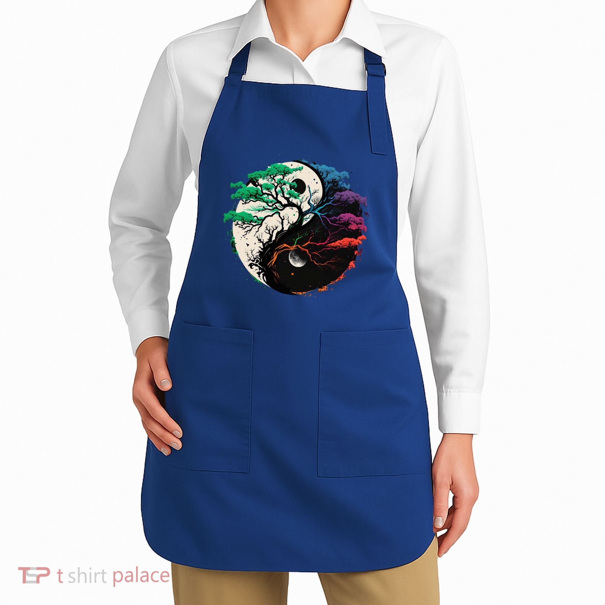 Yin Yang Tree Of Life Apron