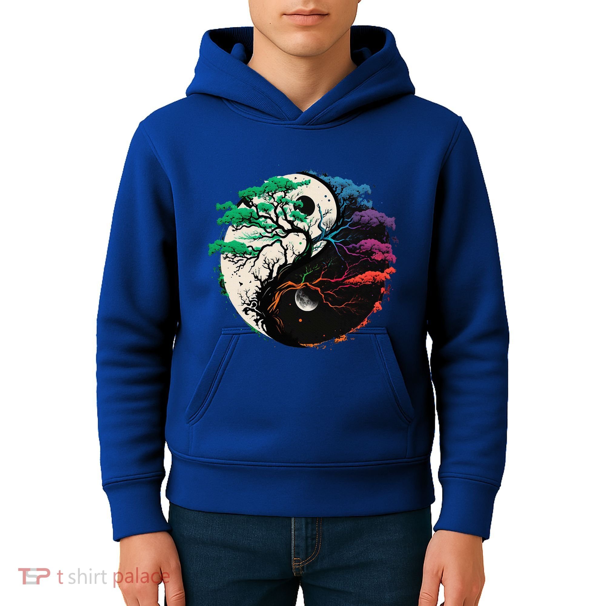 Yin Yang Tree Of Life Kids Hoodie