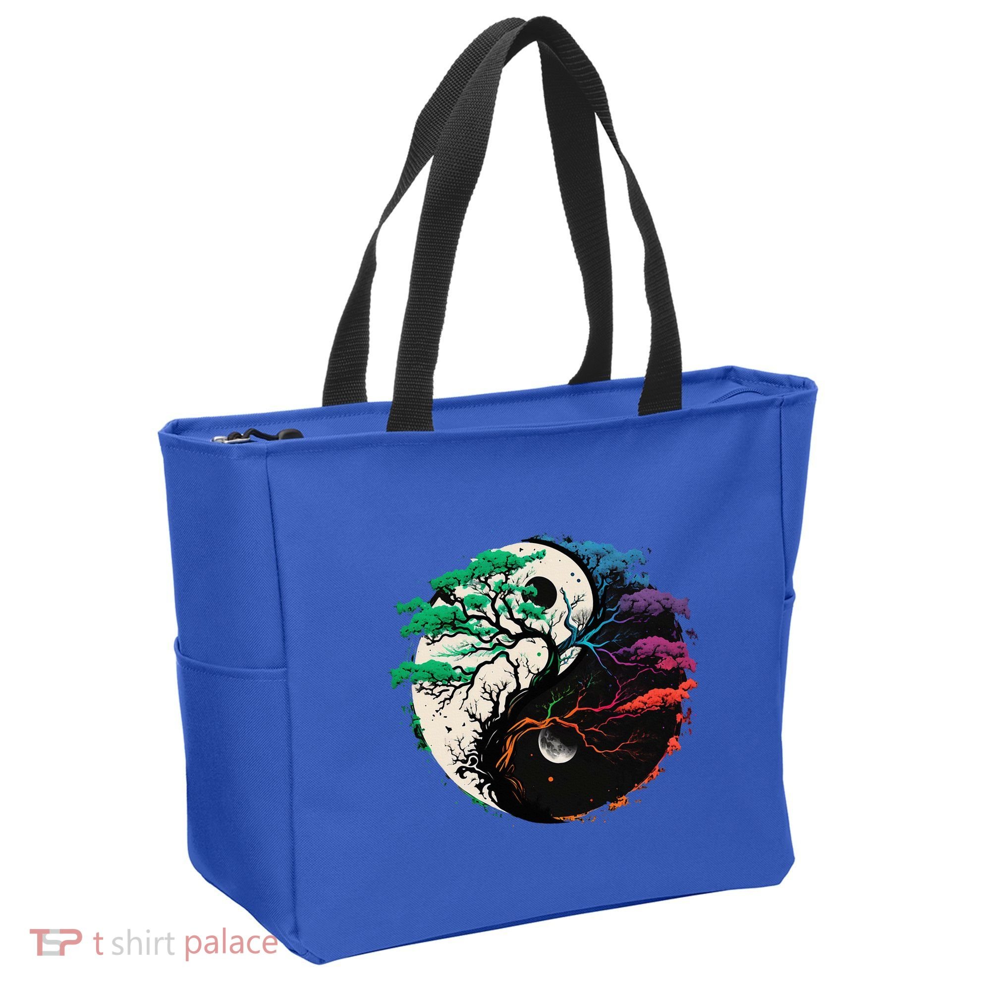 Yin Yang Tree Of Life Tote Bag