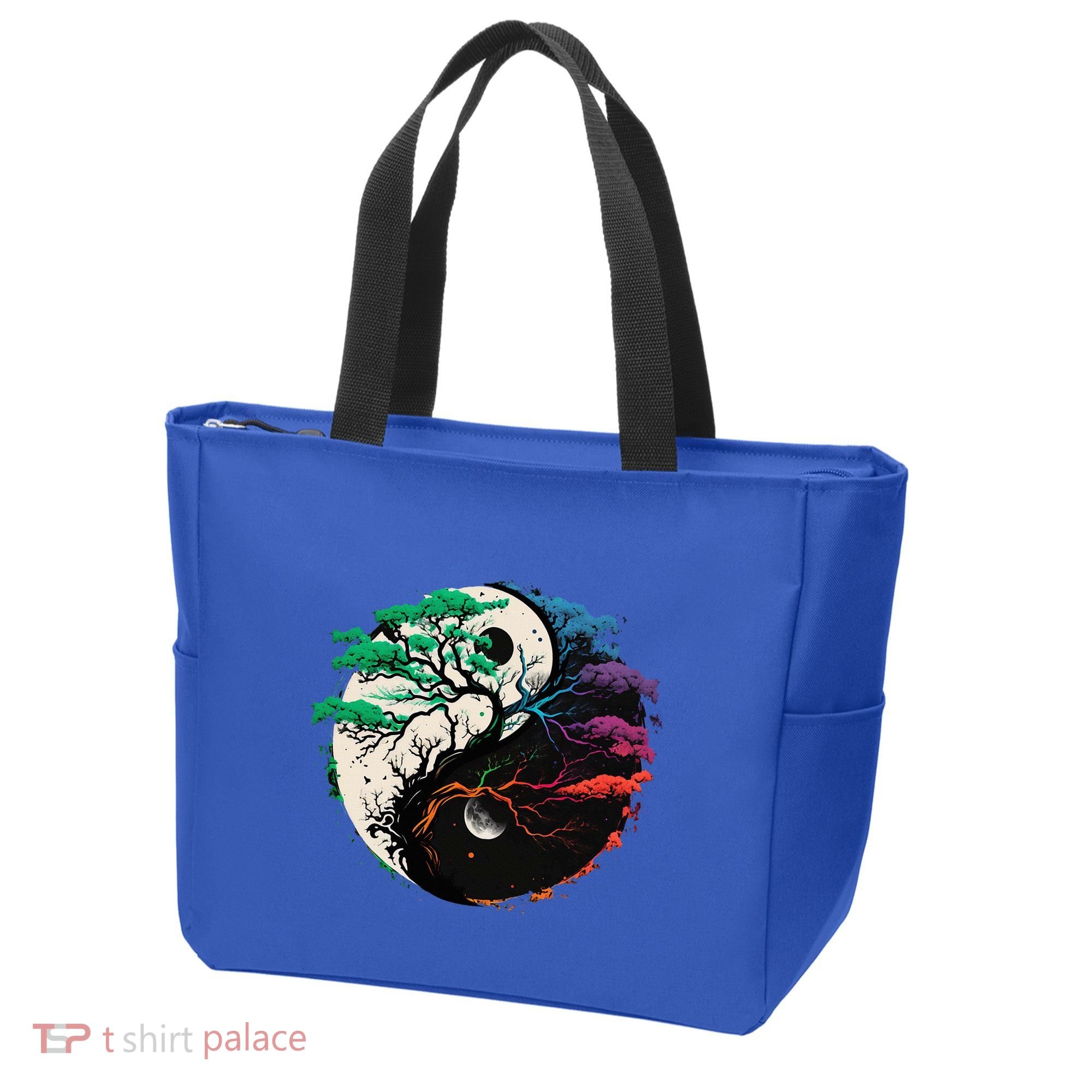 Yin Yang Tree Of Life Tote Bag
