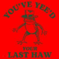 YouVe YeeD Your Last Haw Cowboy Frog Santa Hat thumb 1