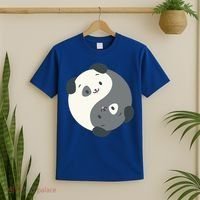 Yin Yang Yoga Zen Cute Dogs For Yoga Lover Gift T-Shirt thumb 2