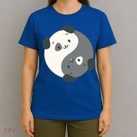 Yin Yang Yoga Zen Cute Dogs For Yoga Lover Gift T-Shirt thumb 4