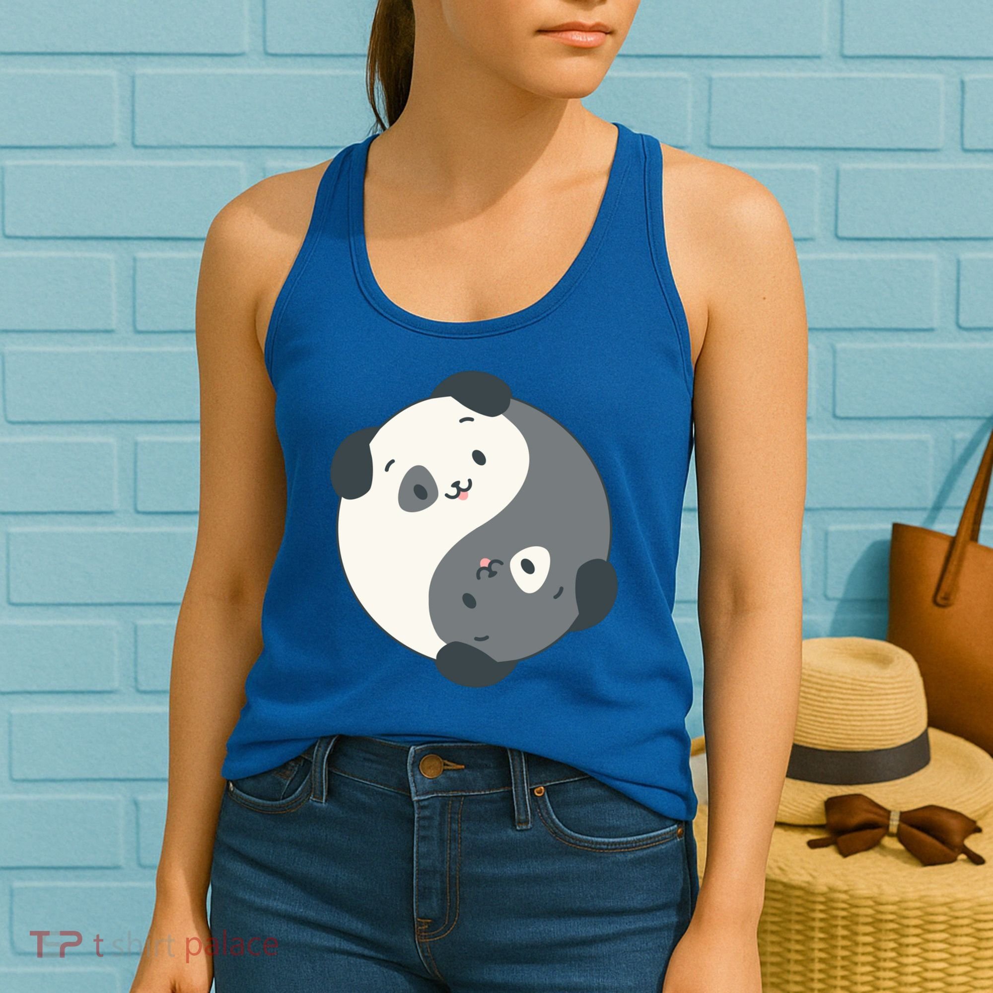 Yin Yang Yoga Zen Cute Dogs For Yoga Lover Gift Women's Tank Top