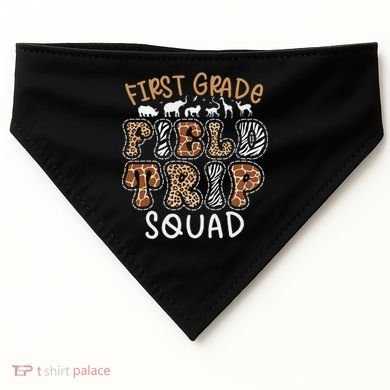 Zoo 1st First Grade Field Trip Squad Crew Teacher Student USA-Made Doggie Bandana