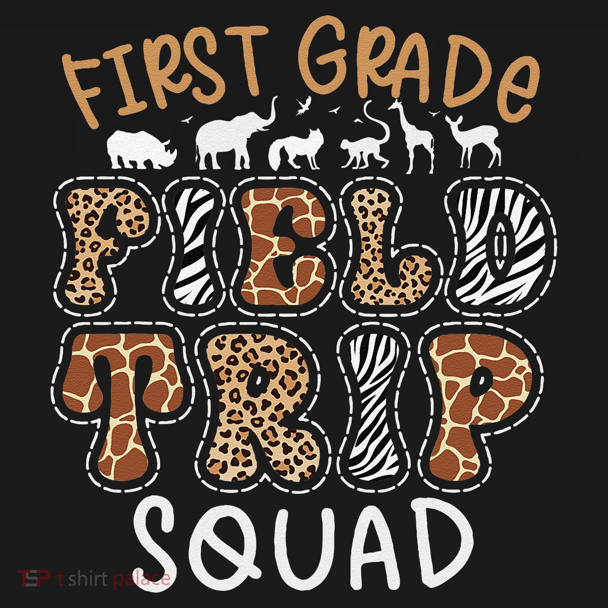 Zoo 1st First Grade Field Trip Squad Crew Teacher Student USA-Made Doggie Bandana