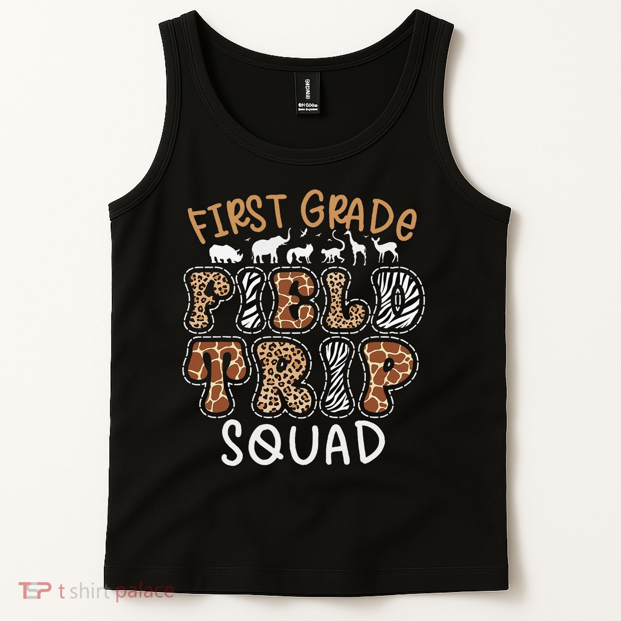Zoo 1st First Grade Field Trip Squad Crew Teacher Student Tank Top