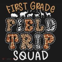 Zoo 1st First Grade Field Trip Squad Crew Teacher Student Kids Long Sleeve Shirt thumb 2