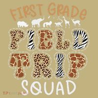 Zoo 1st First Grade Field Trip Squad Crew Teacher Student Kids T-Shirt thumb 2