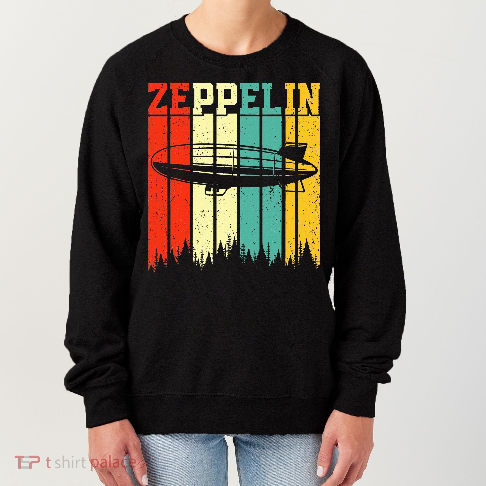 Zeppelin 70s 80s Dirigible Airship Zepelin Zepplin Women's Sweatshirt