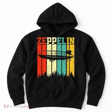 Zeppelin 70s 80s Dirigible Airship Zepelin Zepplin Hoodie