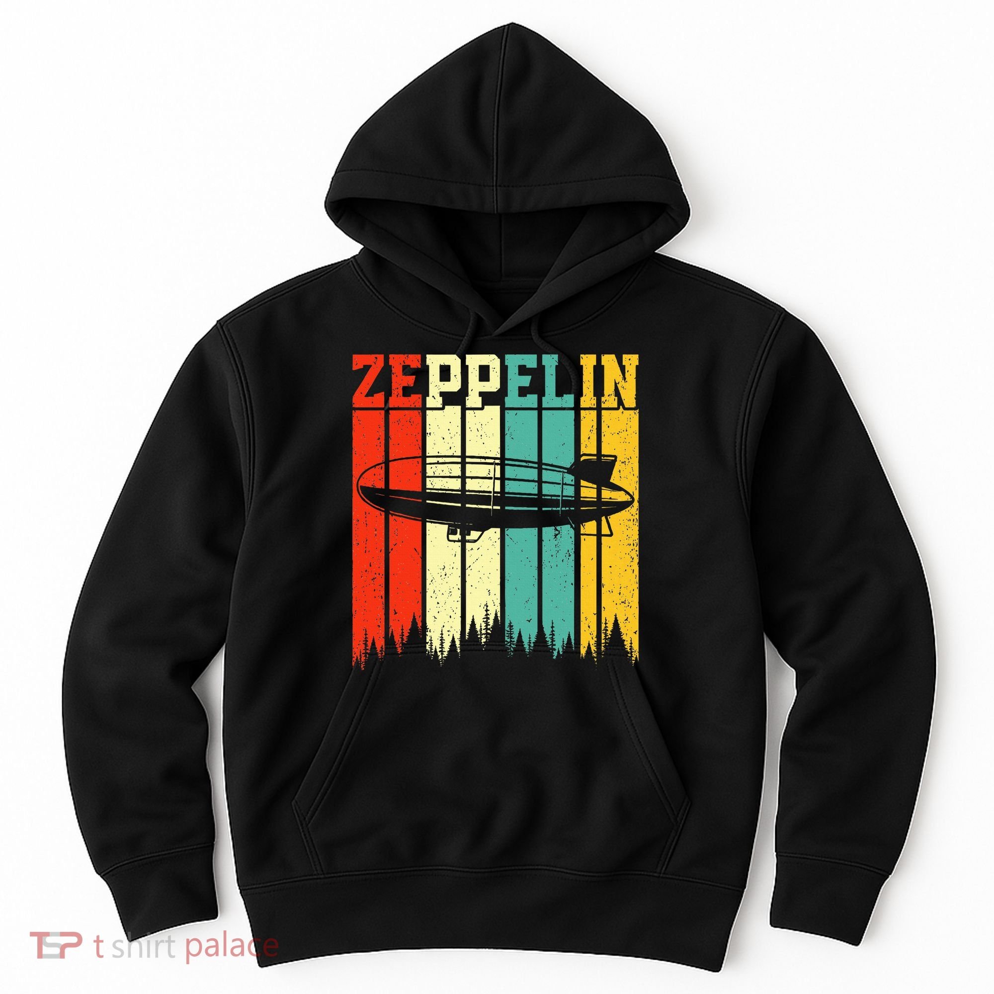 Zeppelin 70s 80s Dirigible Airship Zepelin Zepplin Hoodie