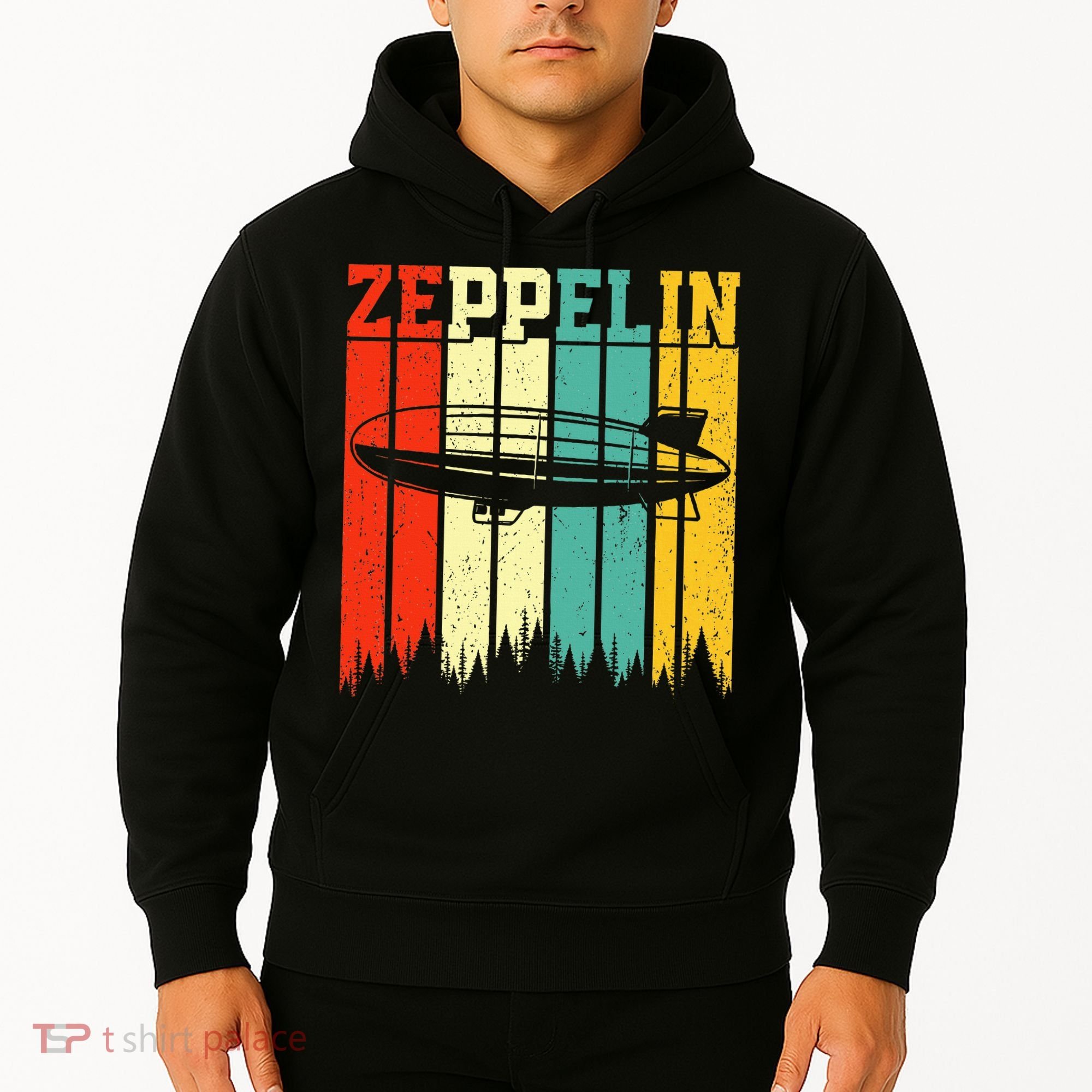 Zeppelin 70s 80s Dirigible Airship Zepelin Zepplin Hoodie