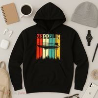 Zeppelin 70s 80s Dirigible Airship Zepelin Zepplin Hoodie thumb 3