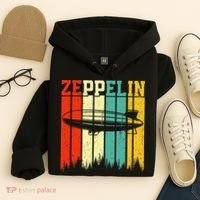 Zeppelin 70s 80s Dirigible Airship Zepelin Zepplin Hoodie thumb 4