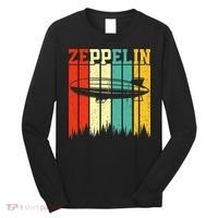 Zeppelin 70s 80s Dirigible Airship Zepelin Zepplin Long Sleeve Shirt thumb 0