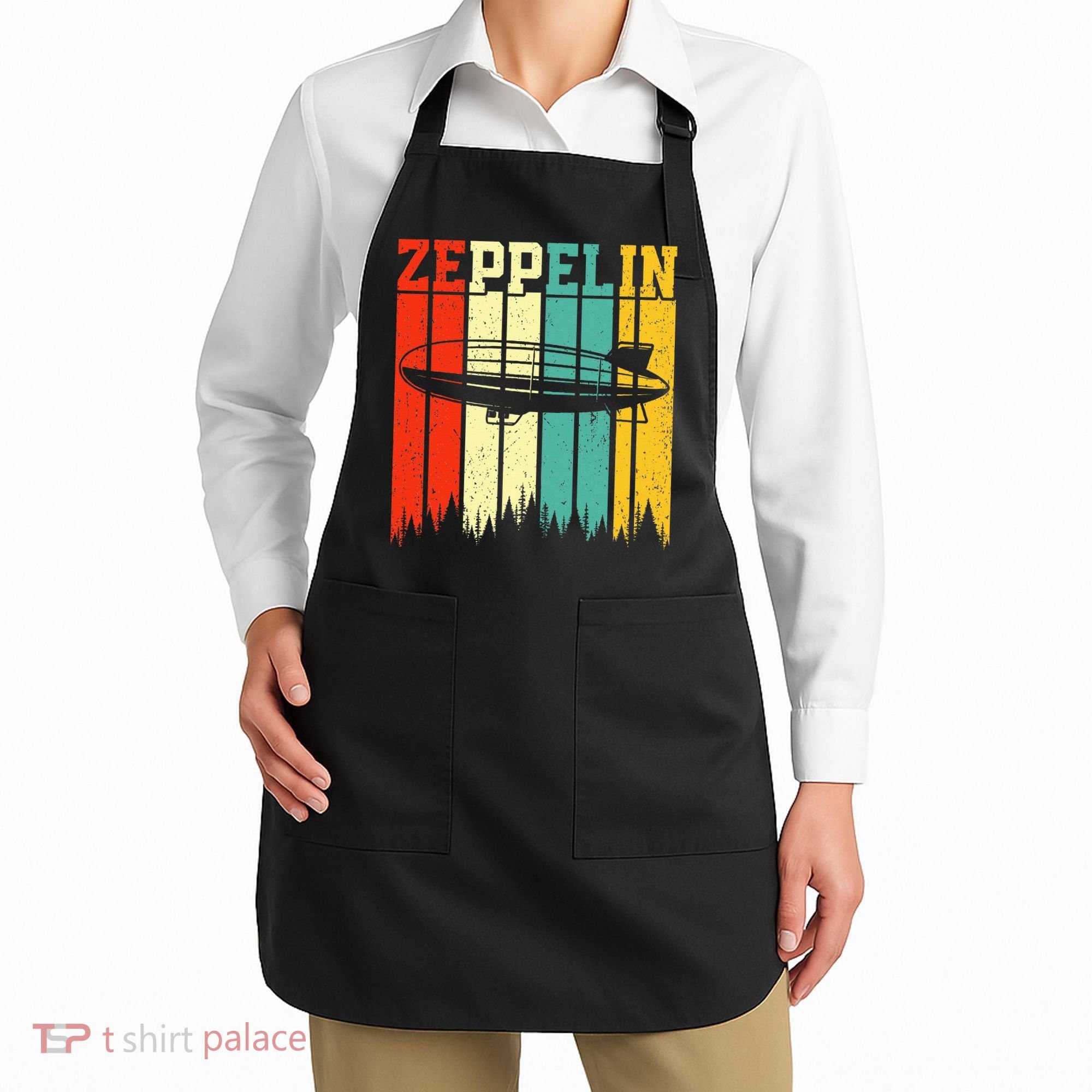 Zeppelin 70s 80s Dirigible Airship Zepelin Zepplin Apron