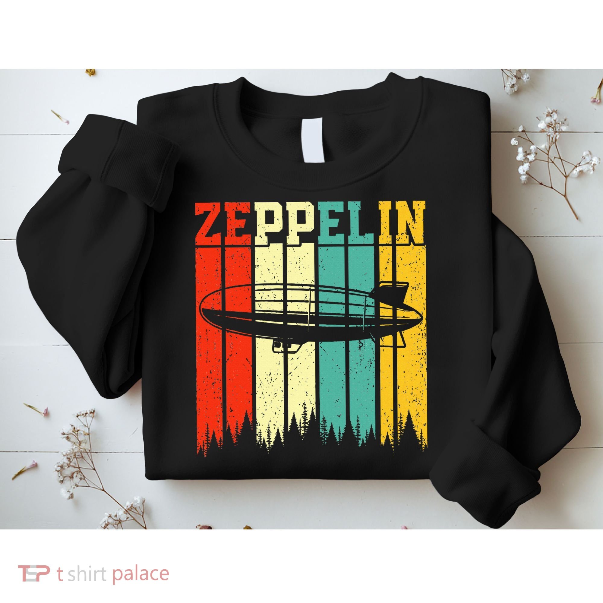 Zeppelin 70s 80s Dirigible Airship Zepelin Zepplin Sweatshirt