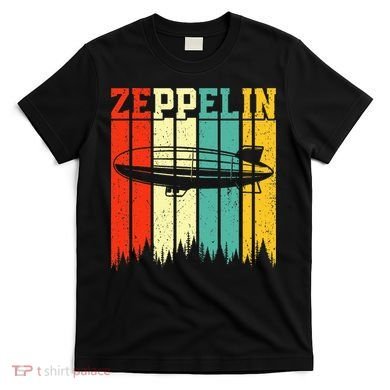 Zeppelin 70s 80s Dirigible Airship Zepelin Zepplin T-Shirt