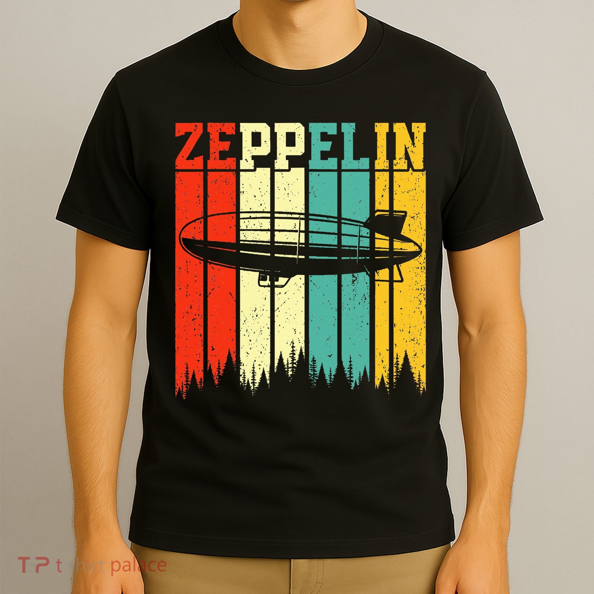 Zeppelin 70s 80s Dirigible Airship Zepelin Zepplin T-Shirt