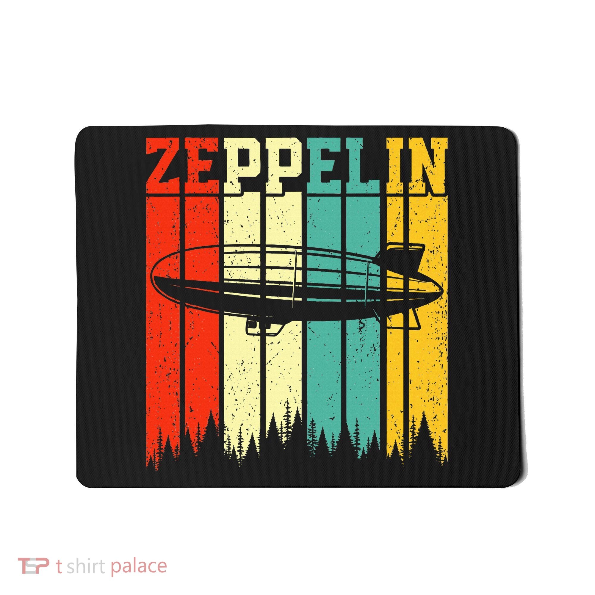 Zeppelin 70s 80s Dirigible Airship Zepelin Zepplin Mousepad