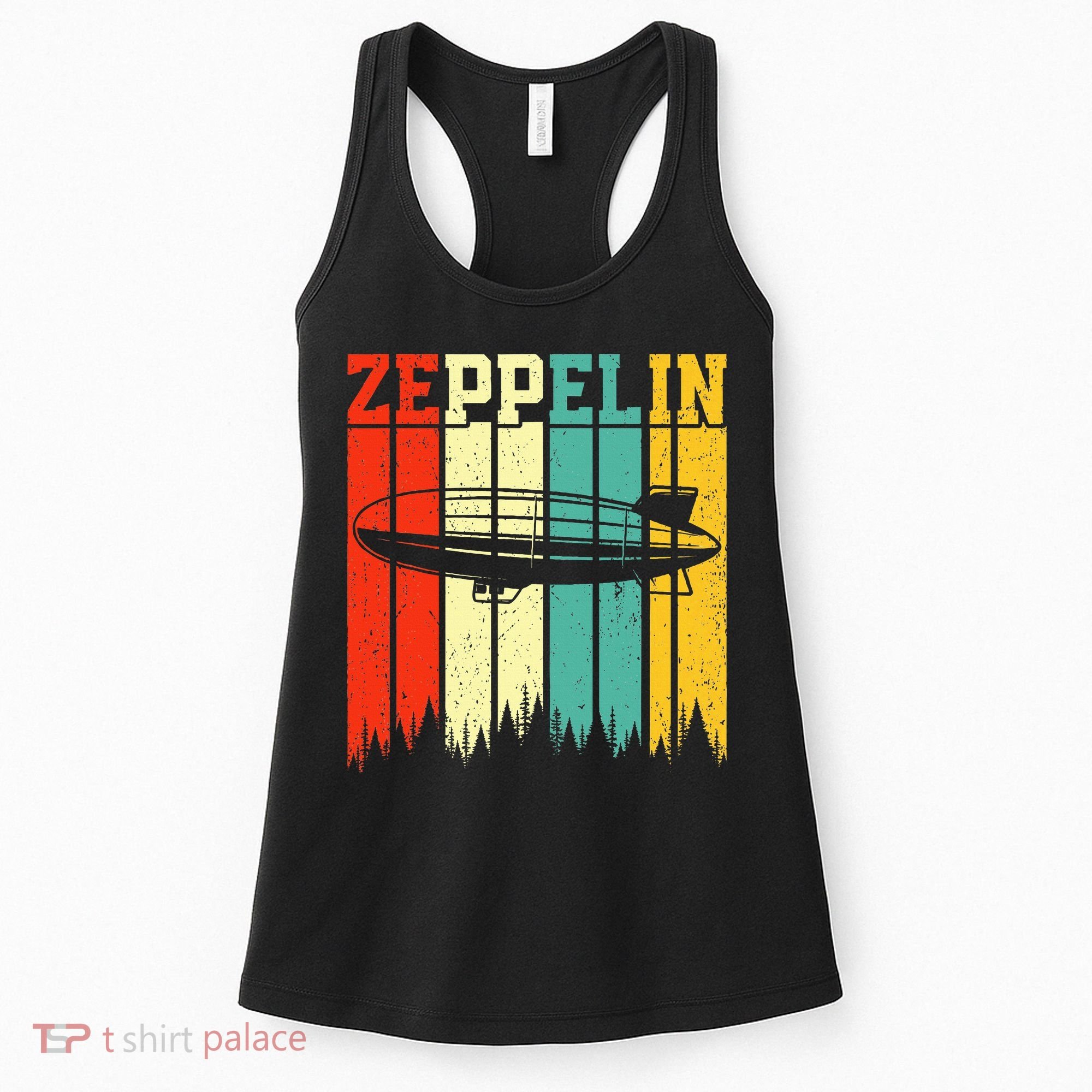 Zeppelin 70s 80s Dirigible Airship Zepelin Zepplin Women's Tank Top