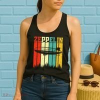 Zeppelin 70s 80s Dirigible Airship Zepelin Zepplin Women's Tank Top thumb 2