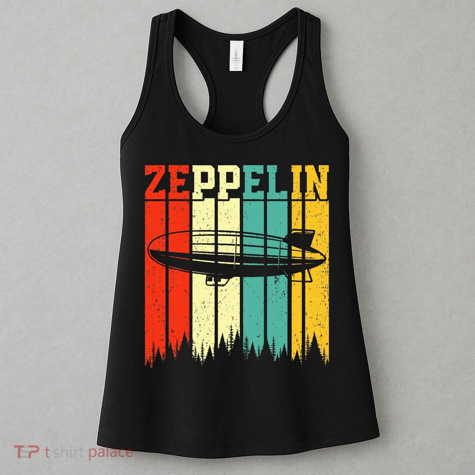 Zeppelin 70s 80s Dirigible Airship Zepelin Zepplin Women's Tank Top