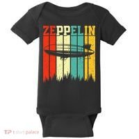 Zeppelin 70s 80s Dirigible Airship Zepelin Zepplin Baby Bodysuit thumb 0