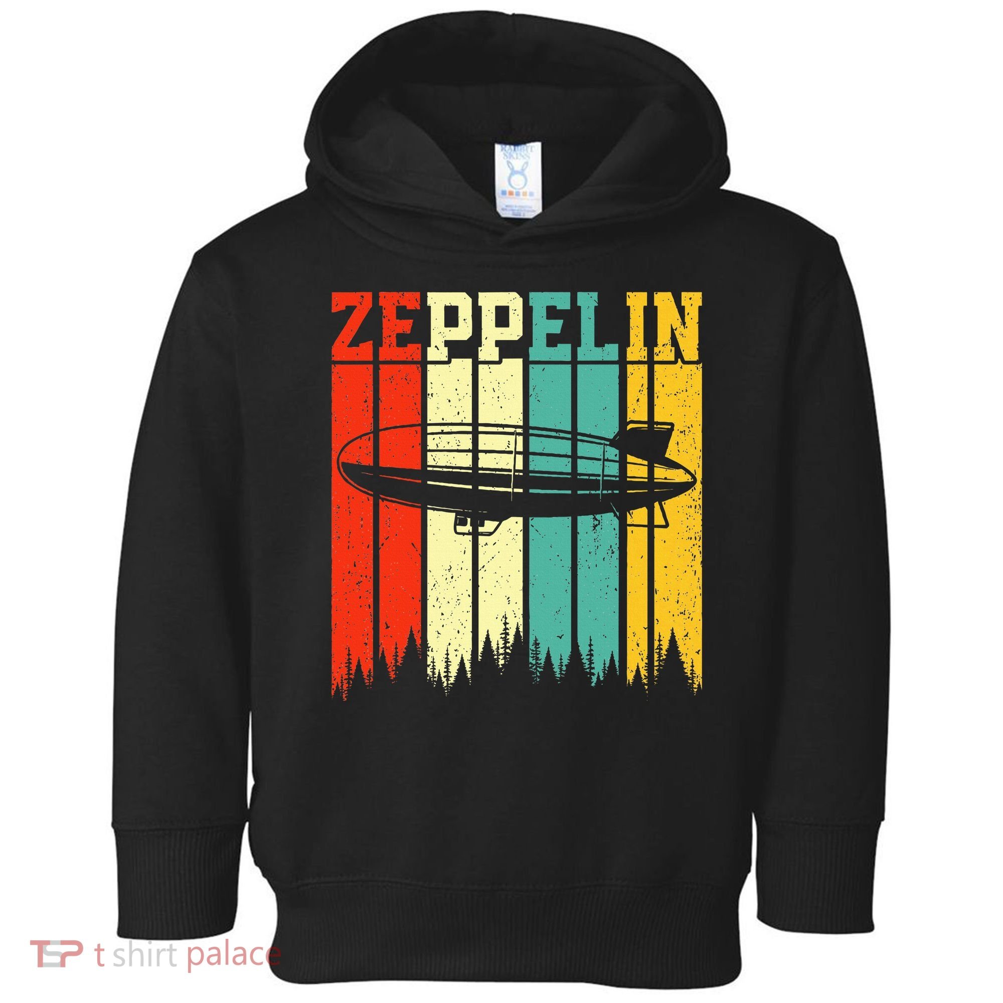 Zeppelin 70s 80s Dirigible Airship Zepelin Zepplin Toddler Hoodie