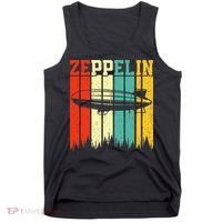Zeppelin 70s 80s Dirigible Airship Zepelin Zepplin Tank Top thumb 0