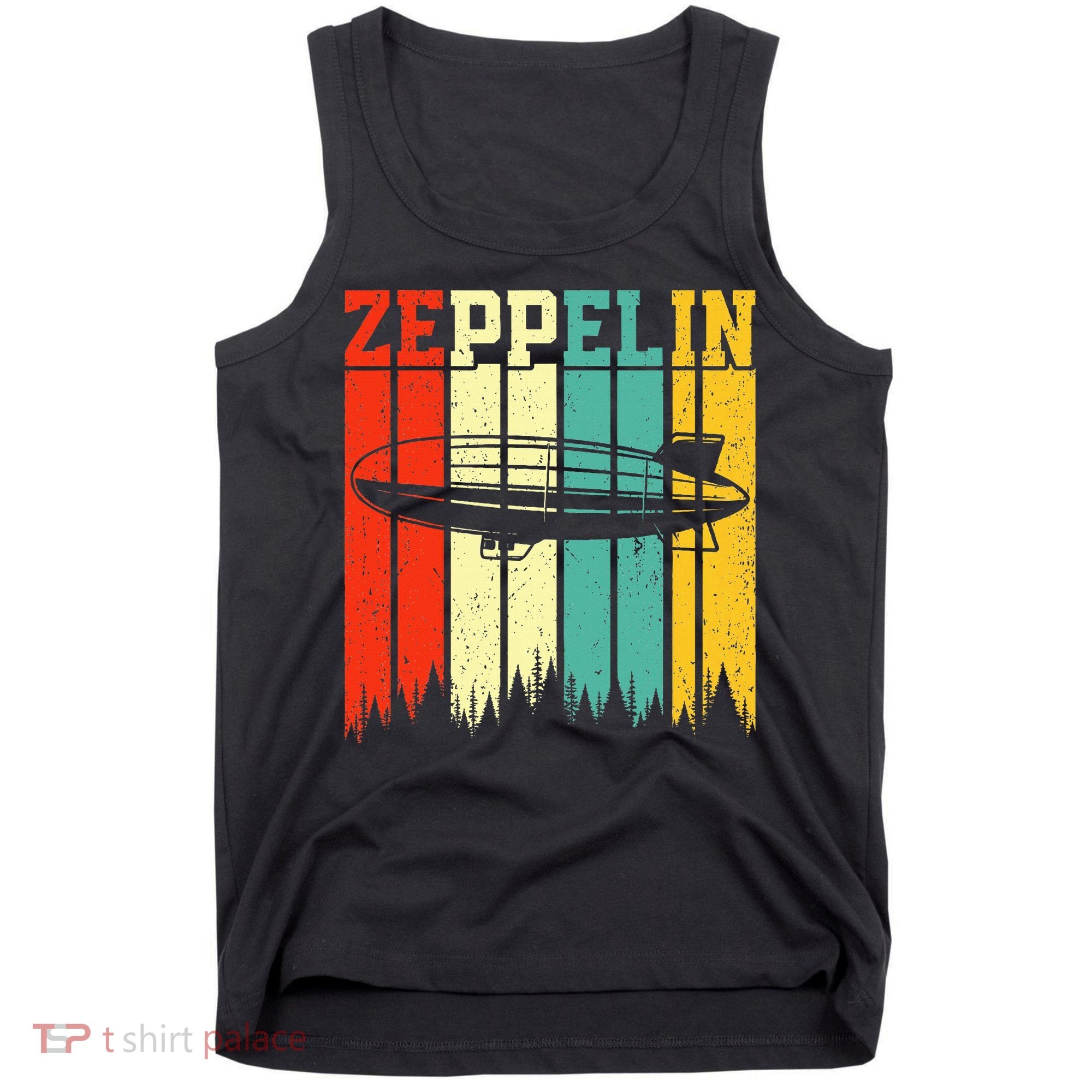 Zeppelin 70s 80s Dirigible Airship Zepelin Zepplin Tank Top