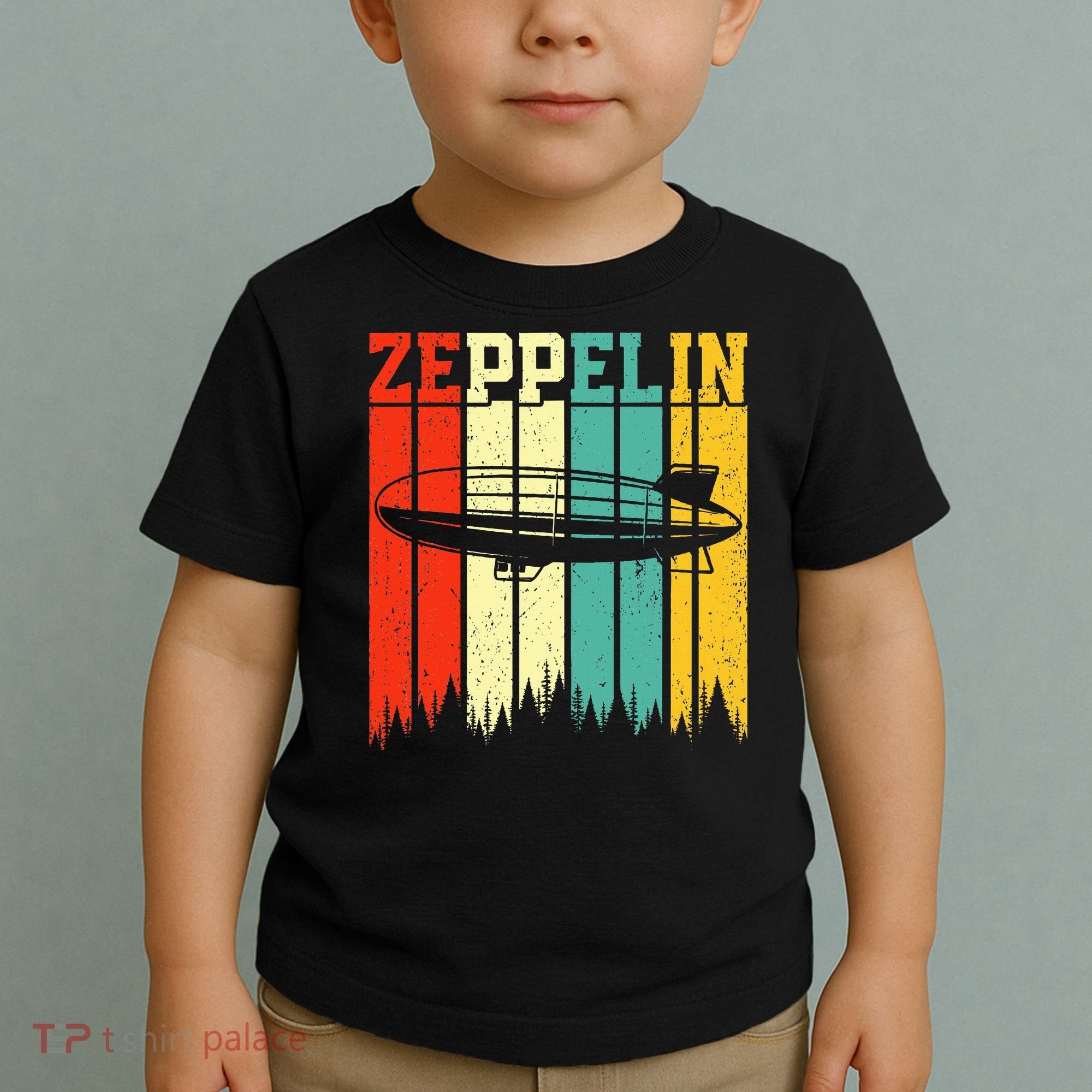Zeppelin 70s 80s Dirigible Airship Zepelin Zepplin Toddler T-Shirt