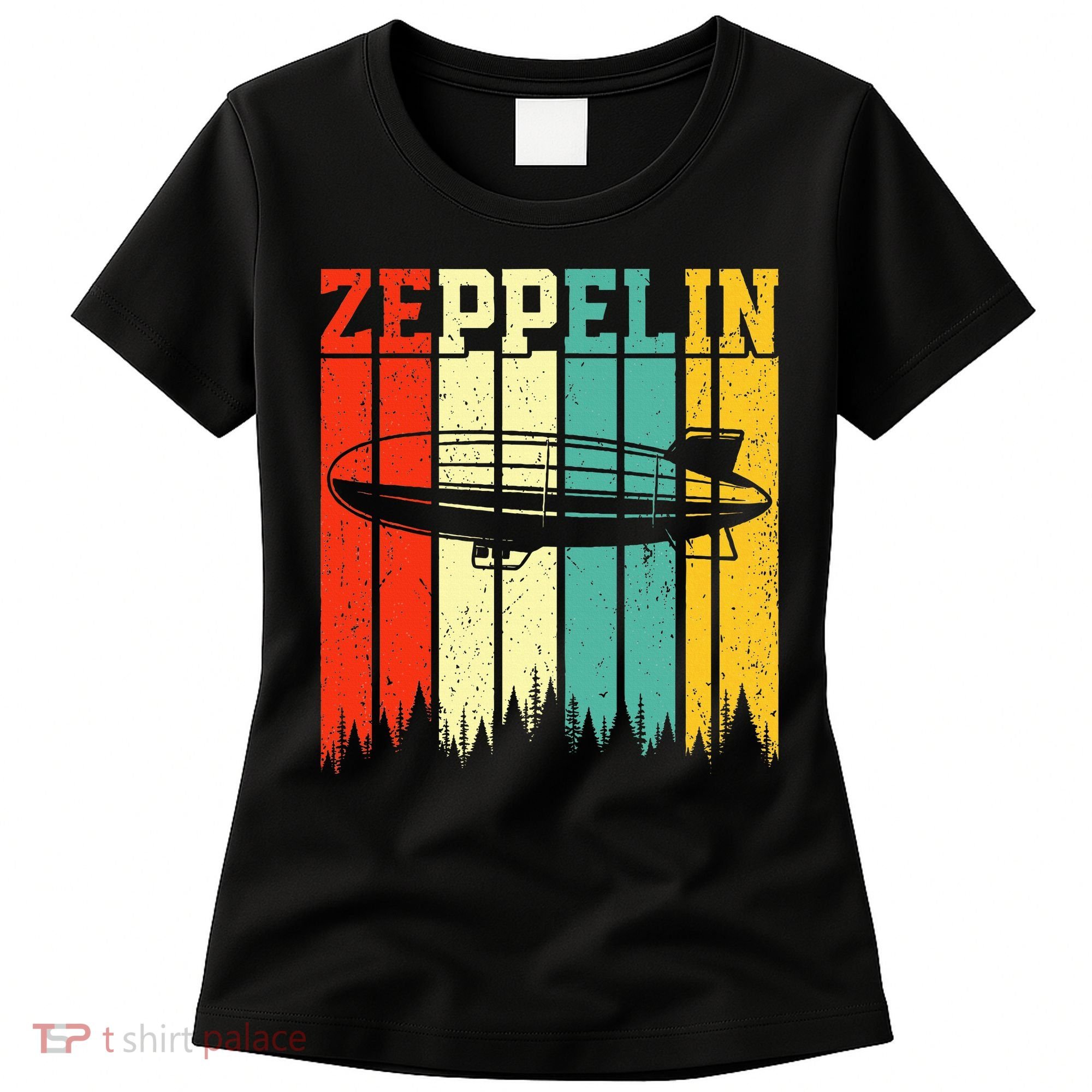 Zeppelin 70s 80s Dirigible Airship Zepelin Zepplin Women's T-Shirt