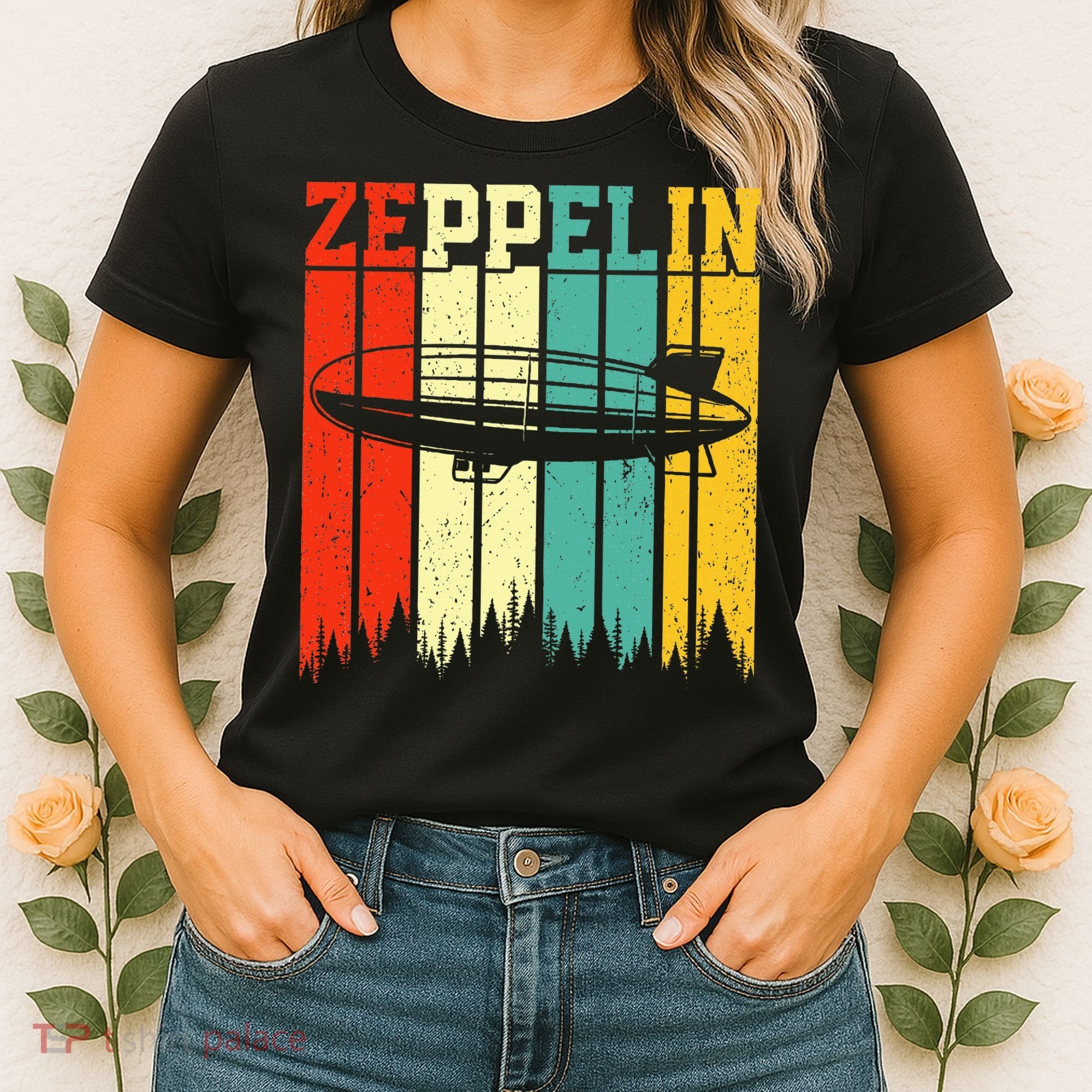 Zeppelin 70s 80s Dirigible Airship Zepelin Zepplin Women's T-Shirt