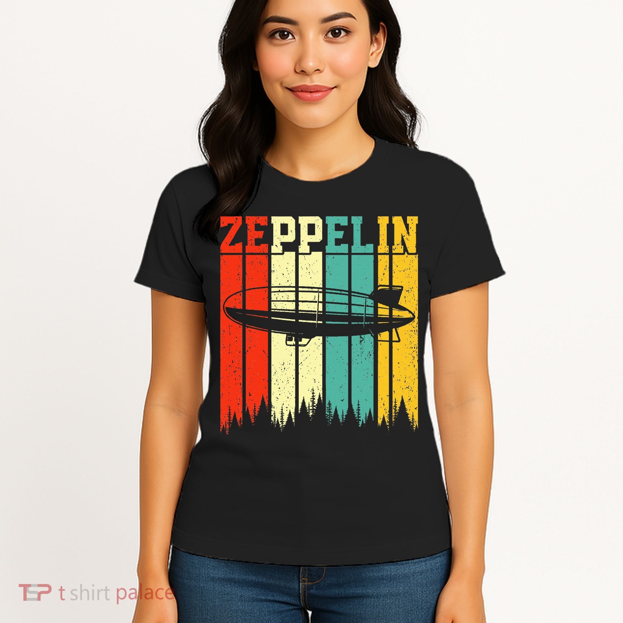 Zeppelin 70s 80s Dirigible Airship Zepelin Zepplin Women's T-Shirt