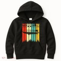Zeppelin 70s 80s Dirigible Airship Zepelin Zepplin Kids Hoodie thumb 0