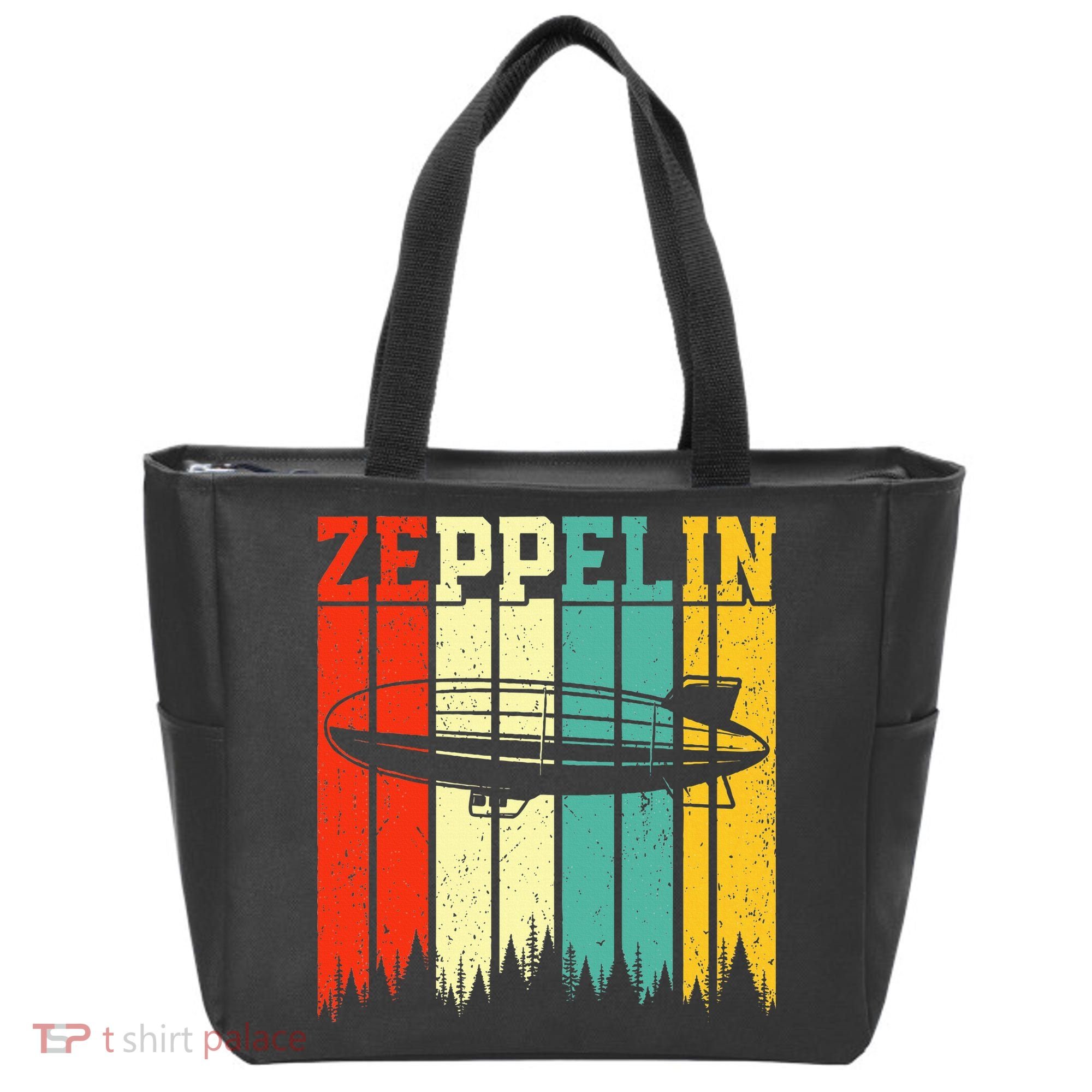 Zeppelin 70s 80s Dirigible Airship Zepelin Zepplin Tote Bag