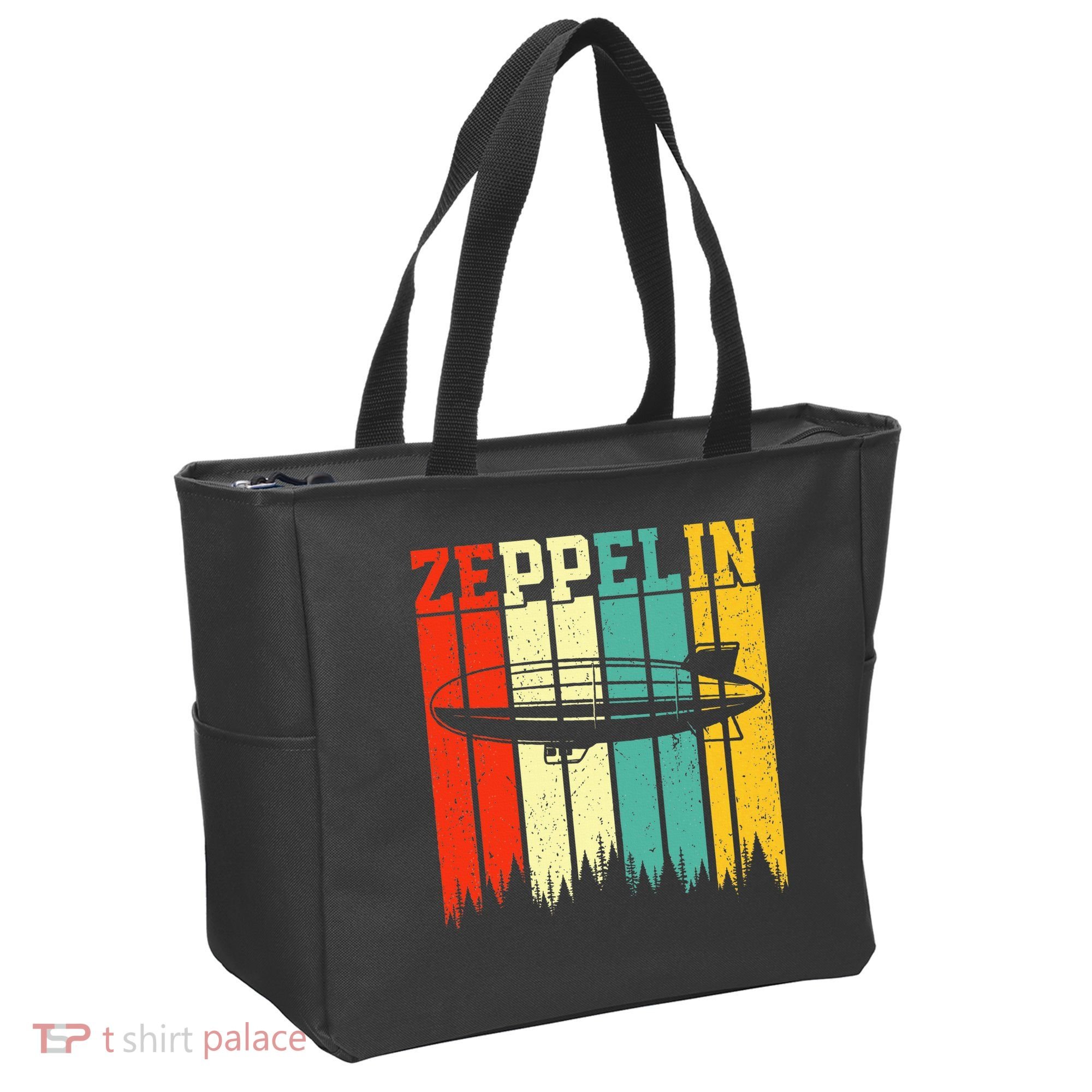 Zeppelin 70s 80s Dirigible Airship Zepelin Zepplin Tote Bag