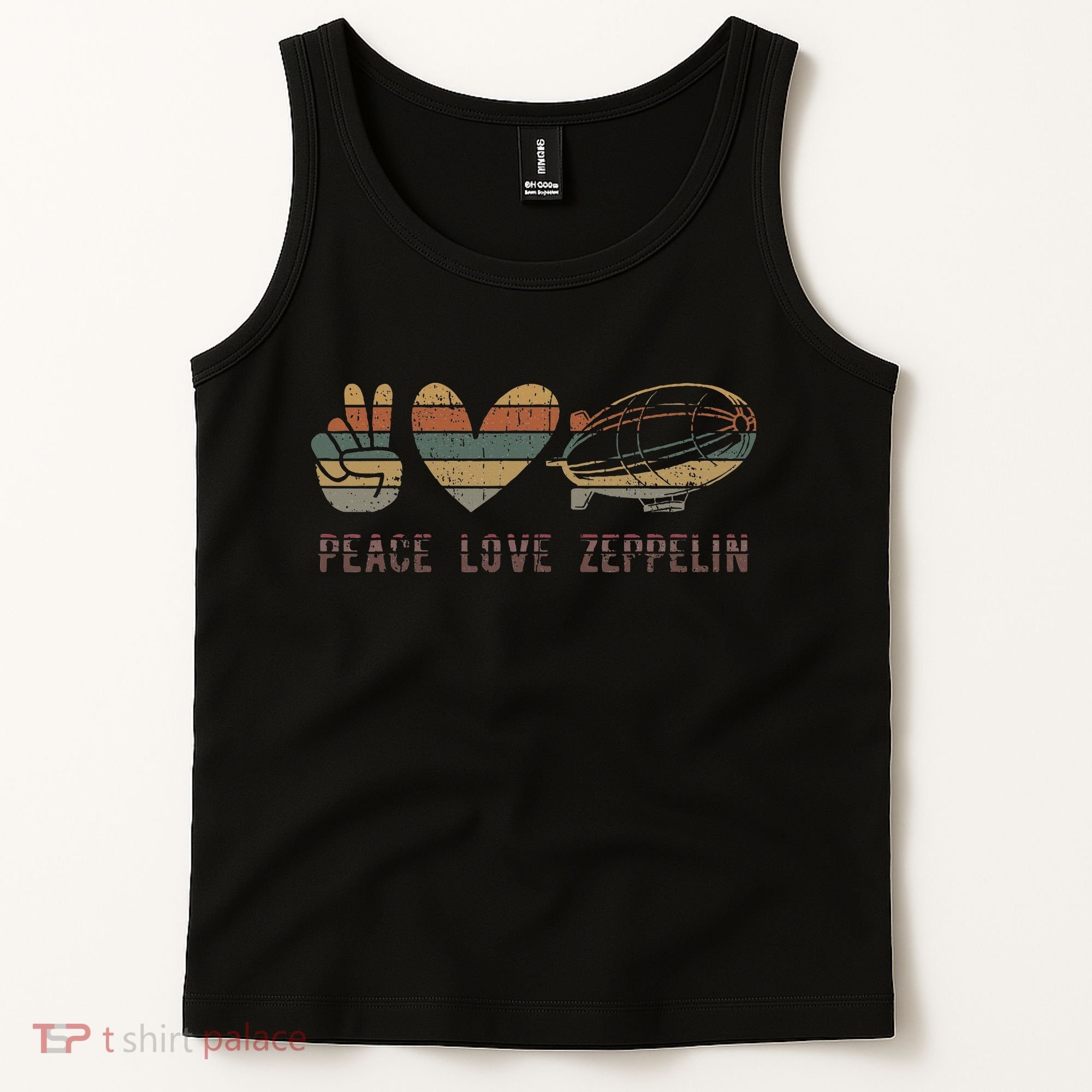 Zeppelin 70s Dirigible Blimp Airship Zepelin Zepplin Tank Top