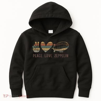 Zeppelin 70s Dirigible Blimp Airship Zepelin Zepplin Kids Hoodie