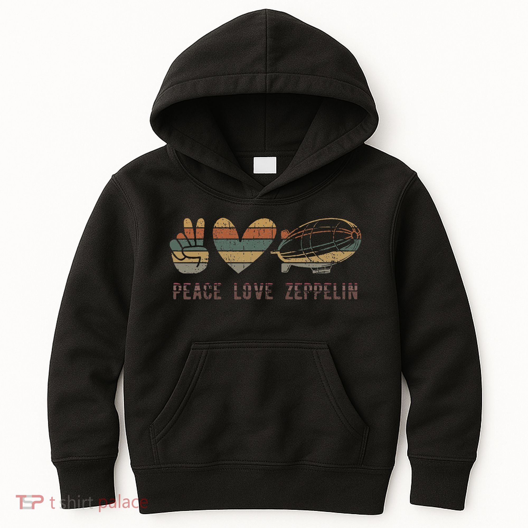 Zeppelin 70s Dirigible Blimp Airship Zepelin Zepplin Kids Hoodie