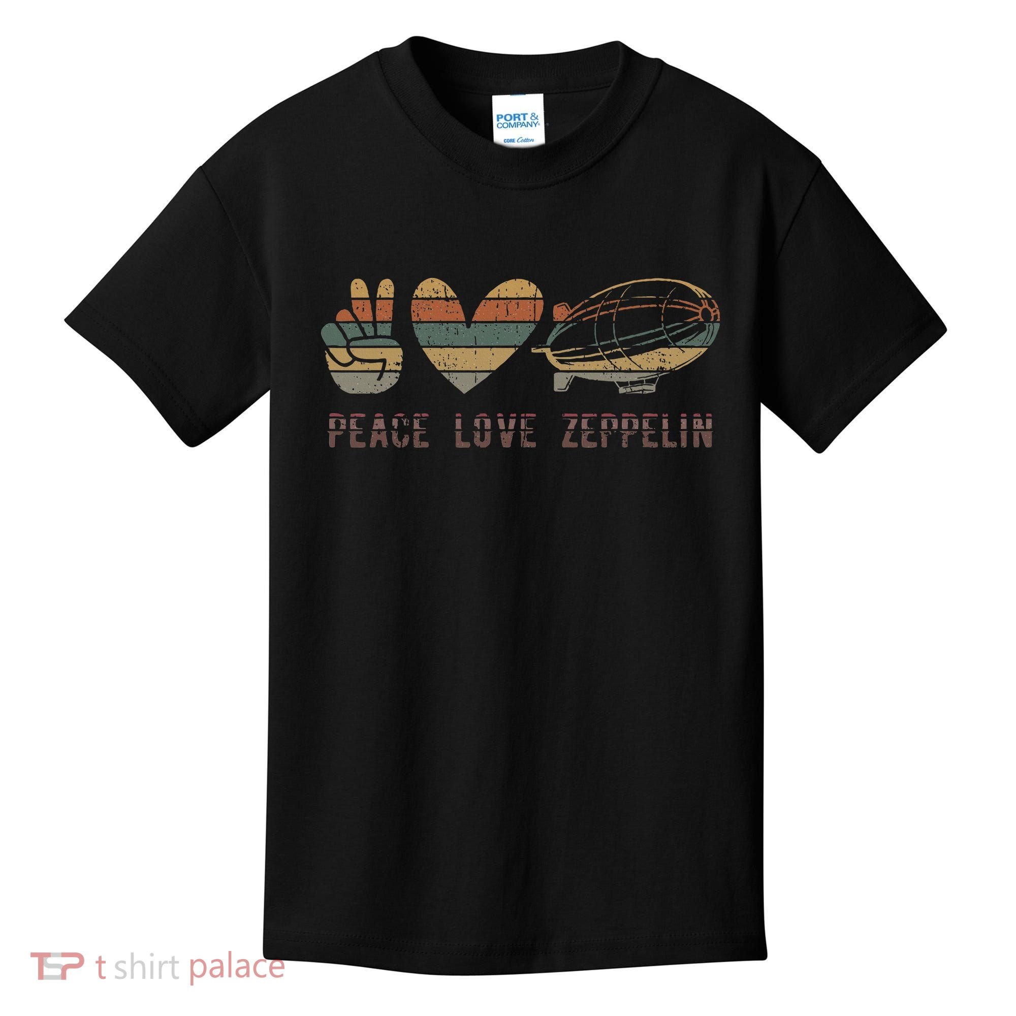 Zeppelin 70s Dirigible Blimp Airship Zepelin Zepplin Kids T-Shirt