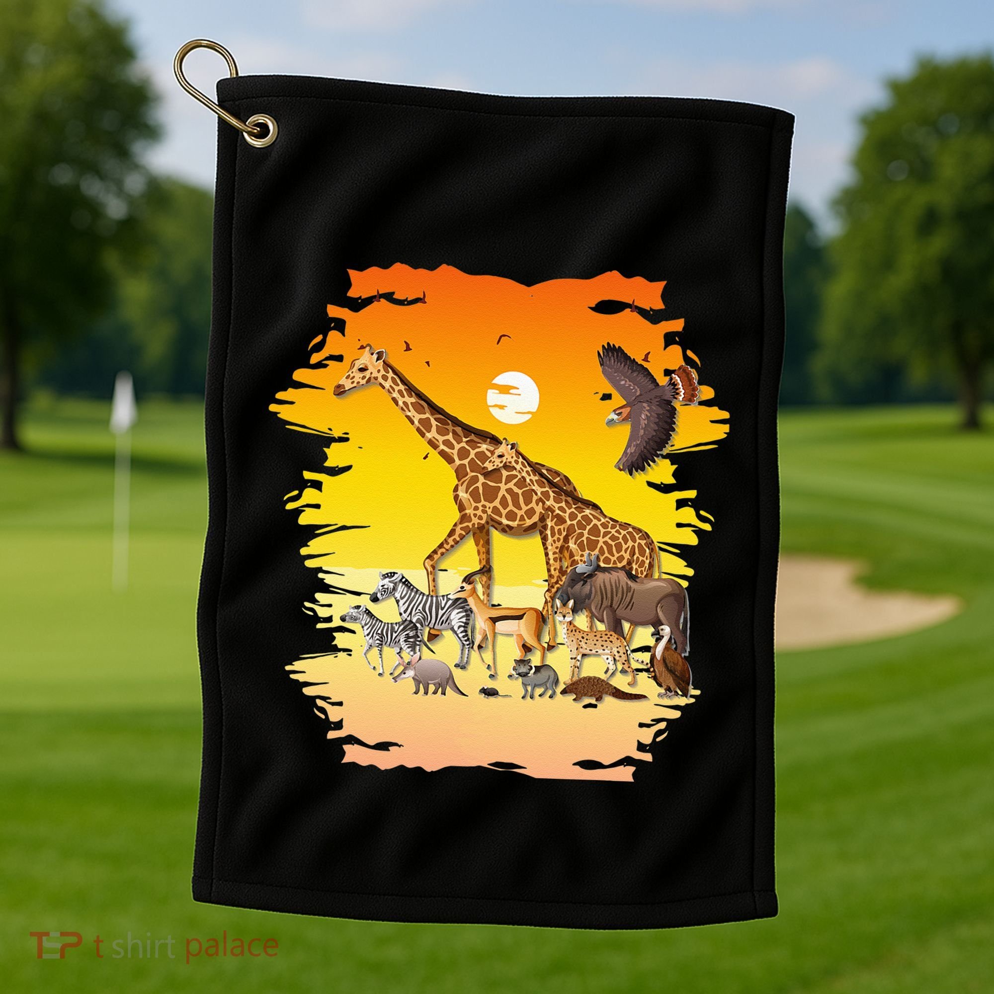 Zookeeper Africans Animal Jungle Safari Zoo Keeper Golf Towel